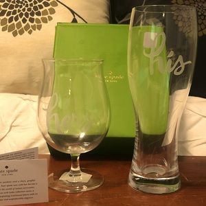 kate spade ‘His & Hers’ Beer Glasses (set of 2)